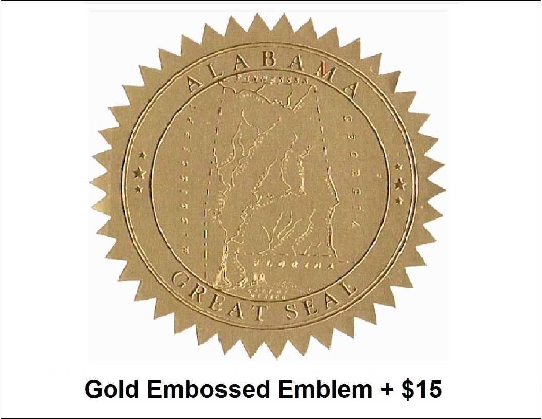 State Seal, Gold Embossed